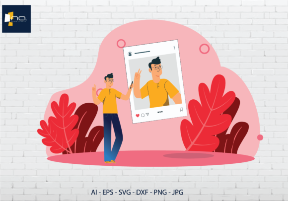 Download Flat Illustration Instagram Photo Posts - Instagram photo Collection